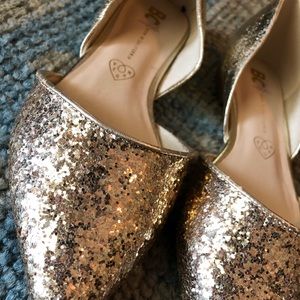 Gorgeous BC Gold Glitter Flats